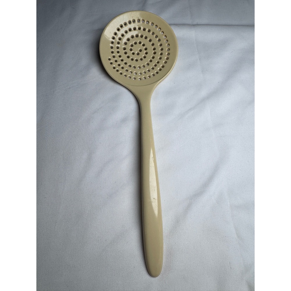 Hutzler Melamine Skimmer Spoon Cream Beige Perforated Strainer 533 Thailand